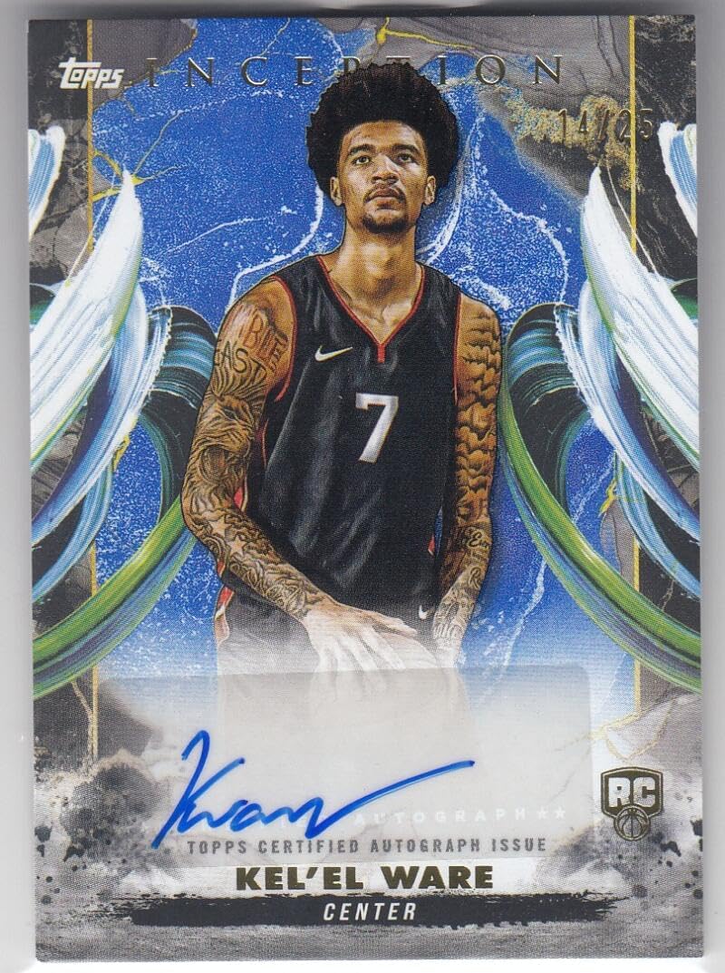 Basketball Trading Card 2024-25 Topps Inception Rookie Autographs Blue #RA-KW Kel'el Ware EX++ Excellent++ RC Rookie Auto 14/25