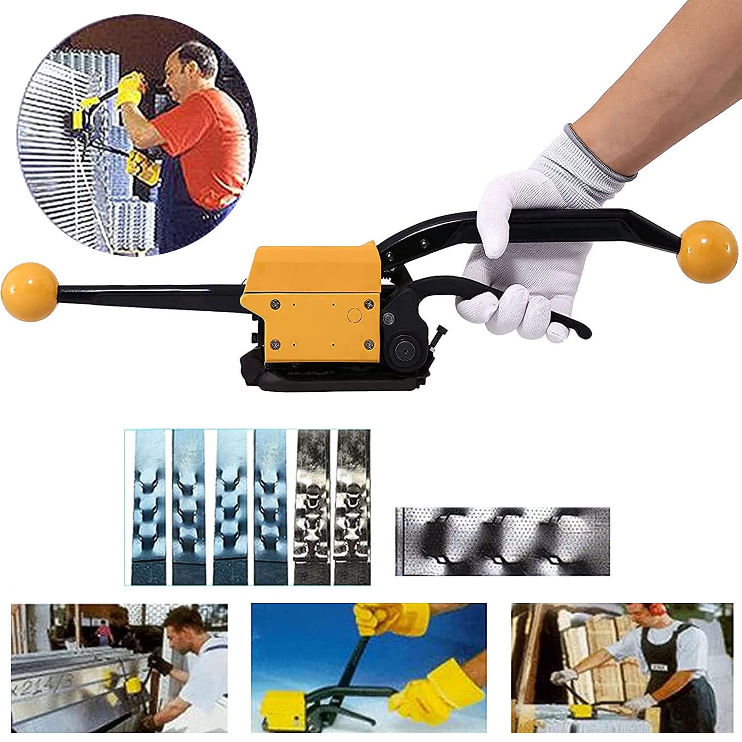 Machine à Cercler Manuelle Pour Sangles Acier – Portable, Compatible Sangles 1/2 à 3/4 Pouce, Neuve