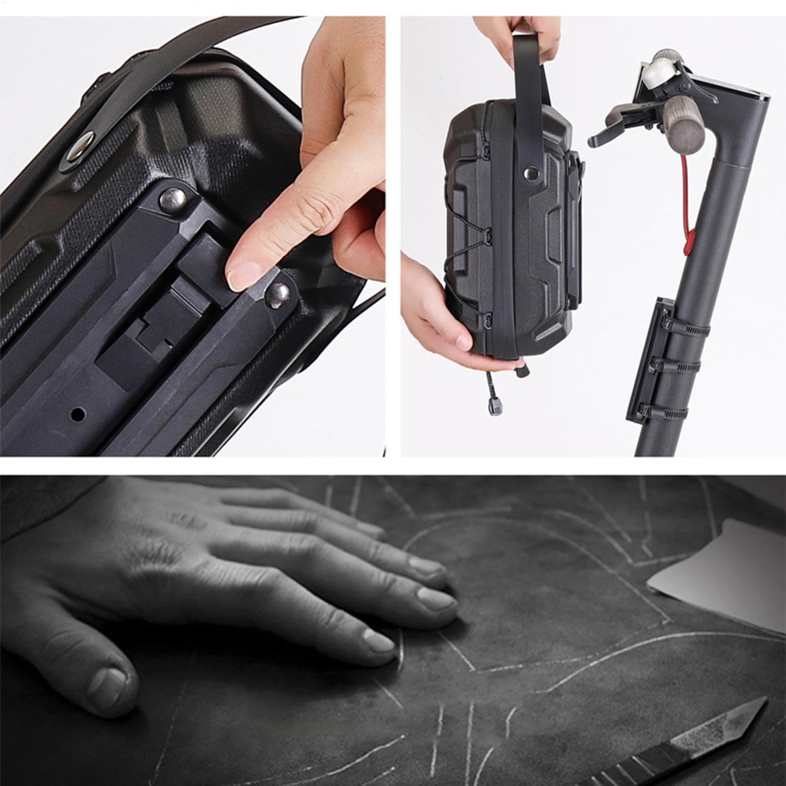 Borsa Monopattino Organizer Manubrio Impermeabile per Bici | Sacca Frontale Da Manubrio Per Monopattino Elettrico E Bici, Bambini, Adulti, Famiglia