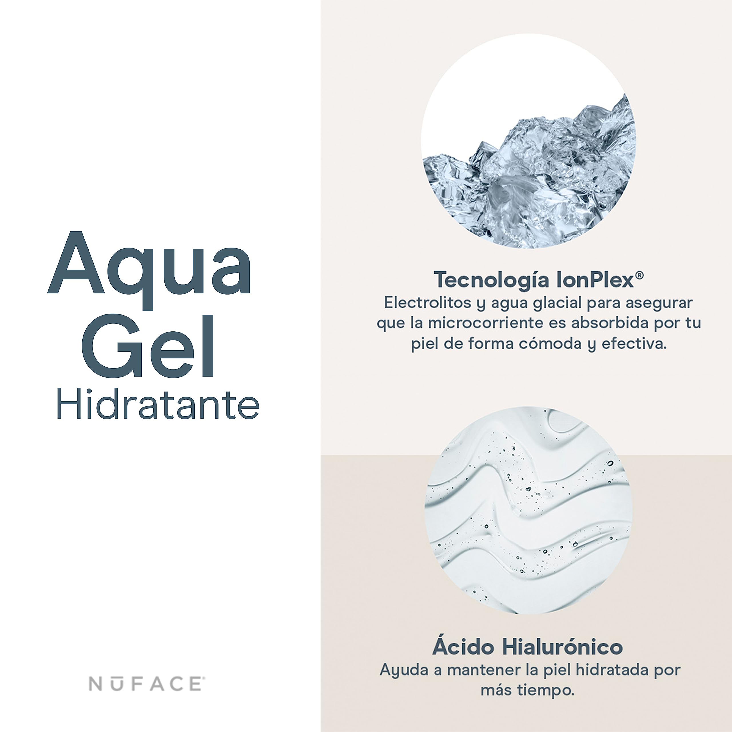 NuFACE Aqua Gel Activator – Gel conduttivo e attivatore – con IonPlex e acido ialuronico – ottimizza i trattamenti di microcorrente con il dispositivo NuFACE Microcurrent (98 ml)
