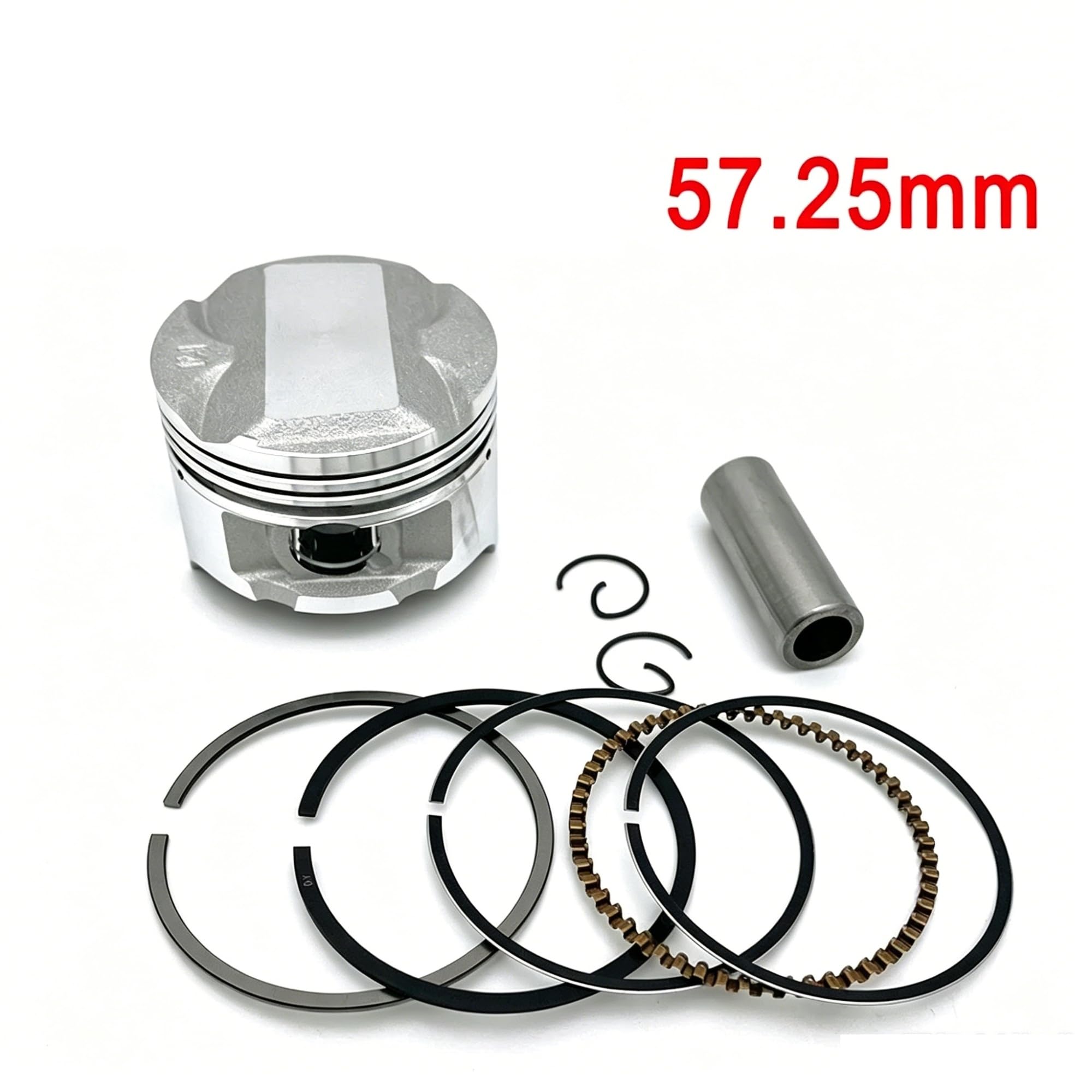 Fasce Elastiche Per Daelim Per VF125 Per VT125 Per VF 125 (4 Valvole) 56,75 Mm 57 Mm 57,25 Mm 57,5 ​​mm Alesaggio 56,5 Mm STD Kit Fasce Elastiche Pistone(75 (57.25mm))