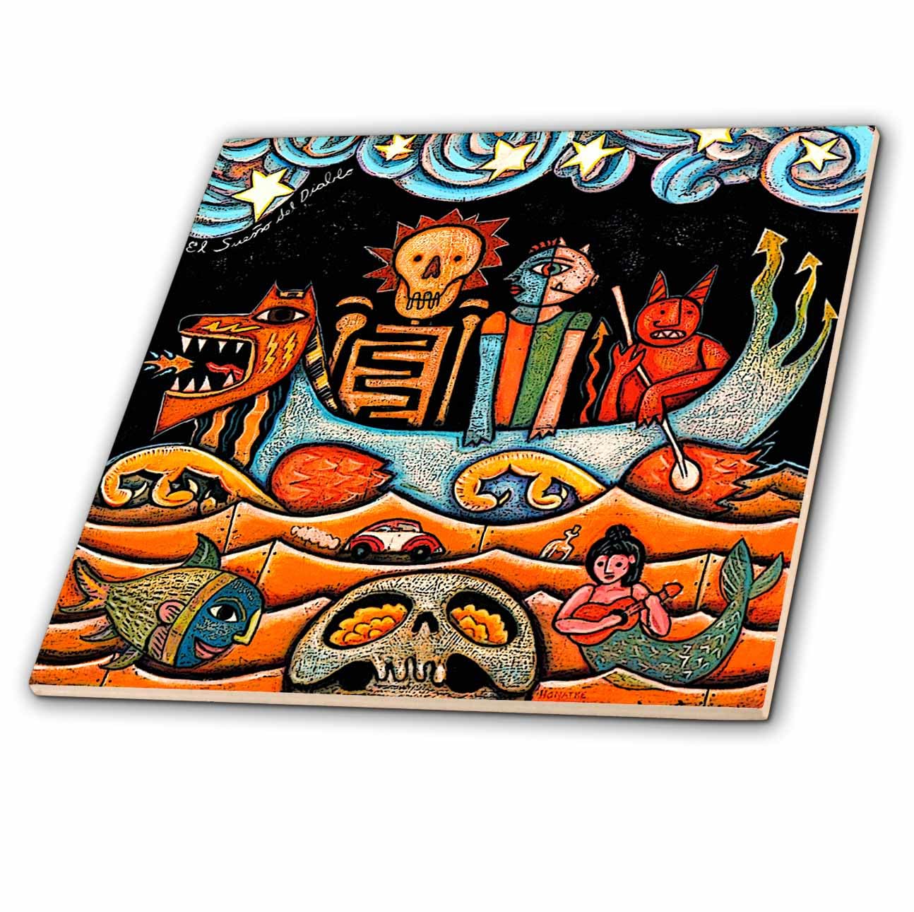 Amazon.co.jp: 3dRose LLC ct_21127_2 The Devil Dream フォークアート