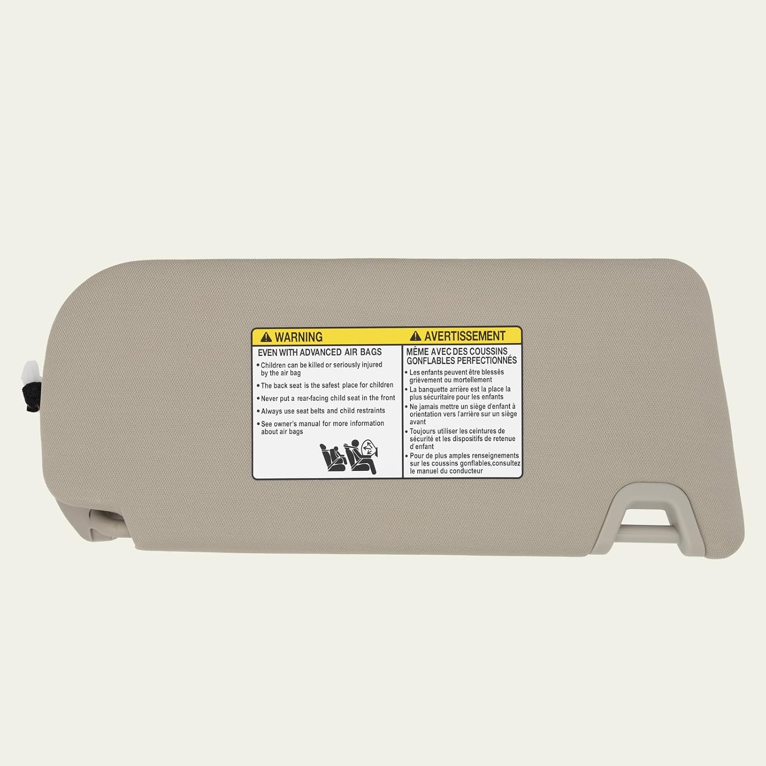 CRAZYPARTS Driver Side Sun Visor Compatible with Nissan Altima 2019-2025 Sun Shade with Light Replacement 96401-6CA3C Color Beige