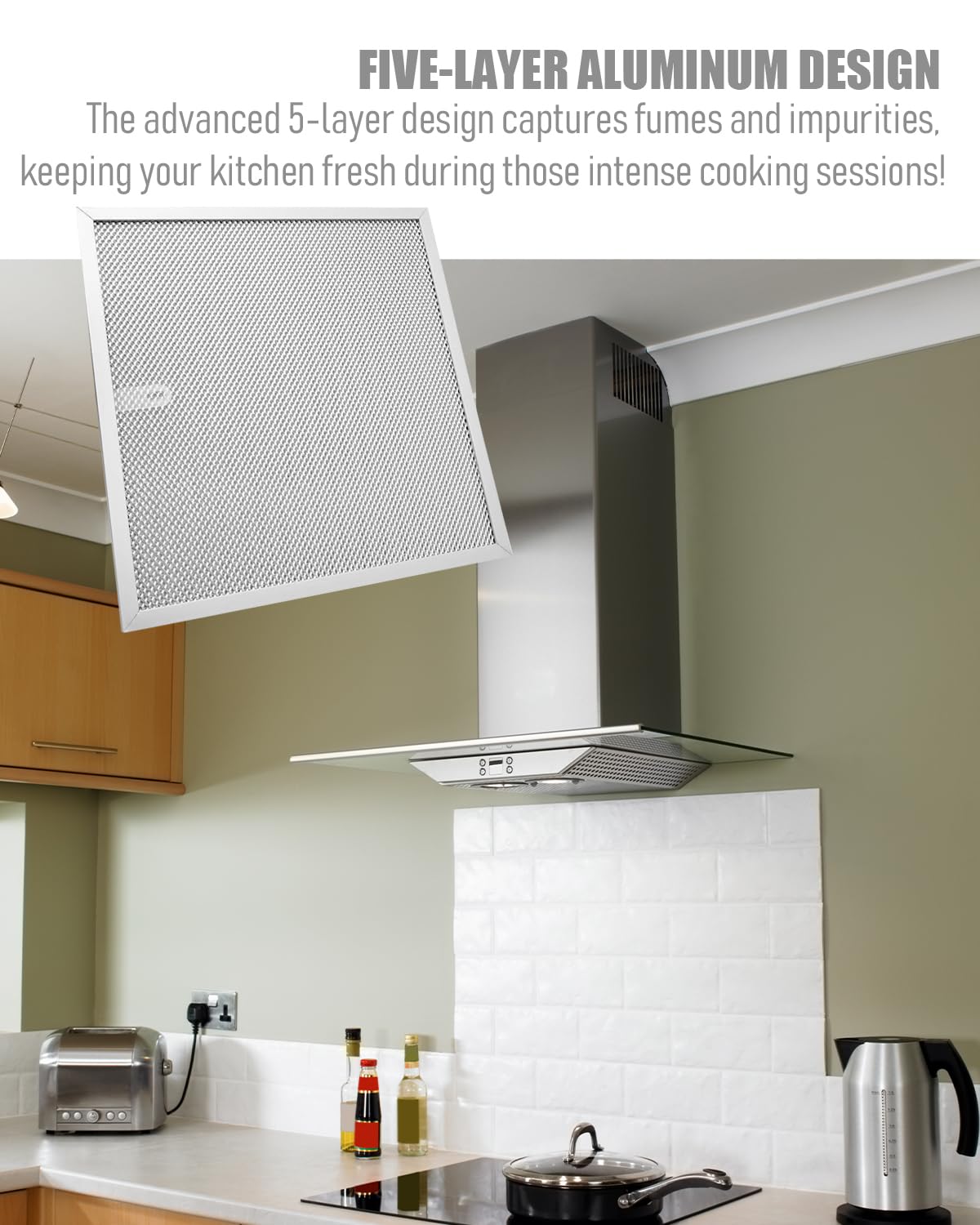 Filtro de aluminio para campana de grasa para Broan Nutone, 11.5 x 11.5 x 0.38 pulgadas, reemplaza s99010467 99010467, y tiene una pestaña de plástico de 2 unidades