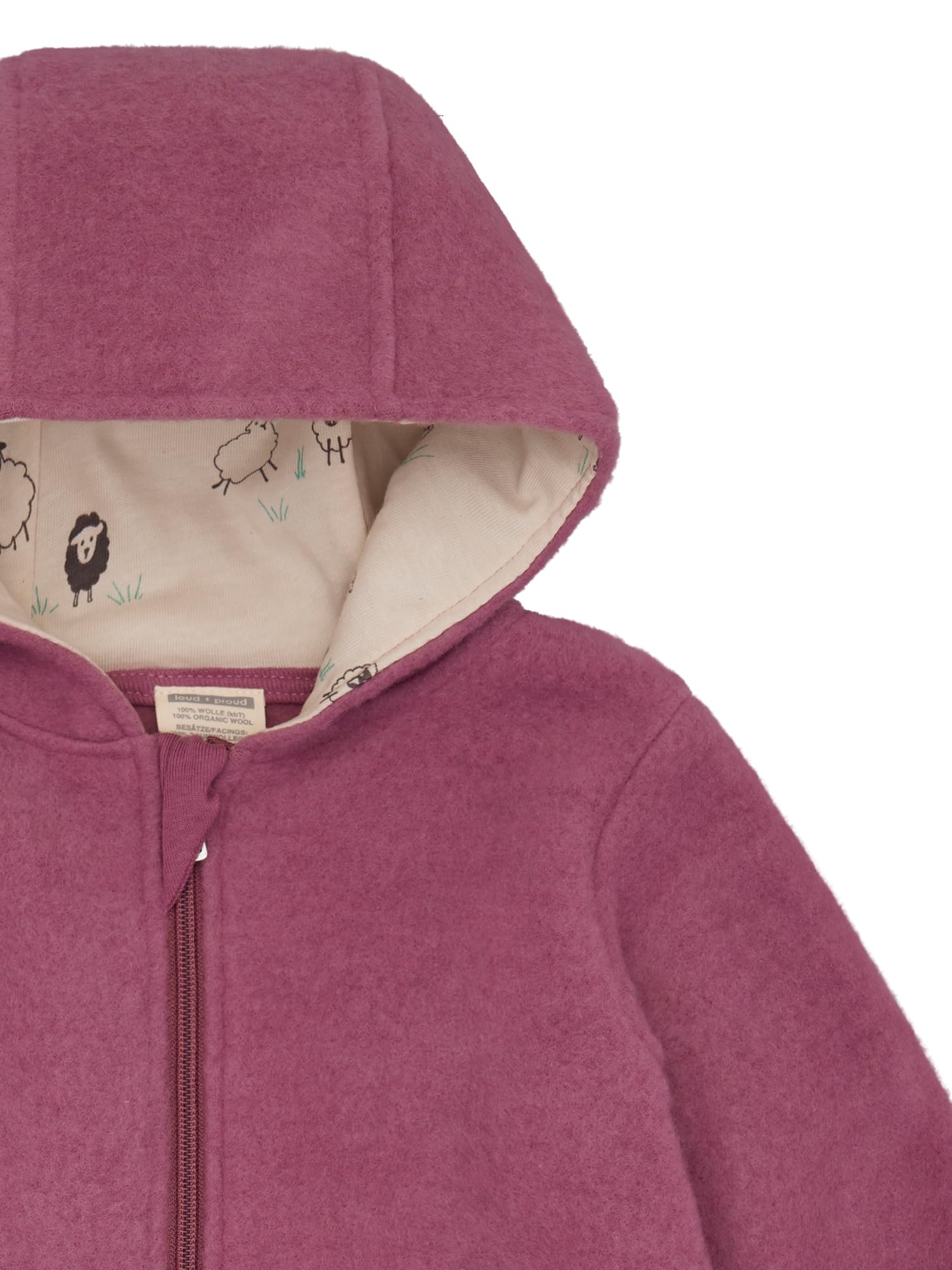 loud + proud Unisex Baby Wollfleece, Gots Zertifiziert Overall