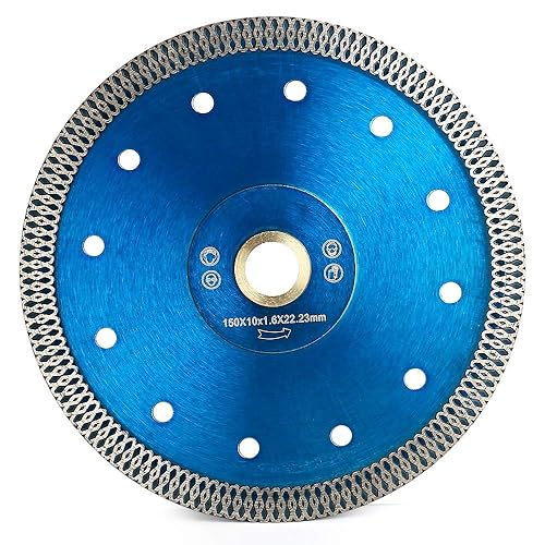 Miniatura 1 de Hoja de sierra de diamante súper fina de 6 ", corte seco o húmedo para azulejos de porcelana de mármol de granito