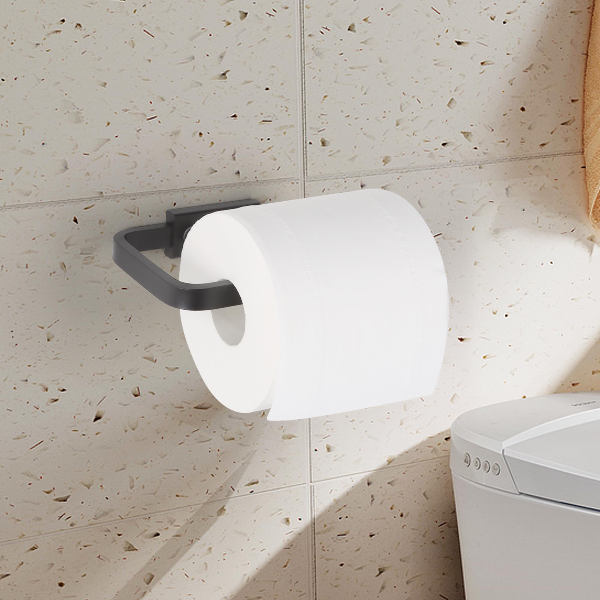 Groleca Toilet Paper Holder Tissue Holder Toilet Roll Holder Black — Amazon image 8