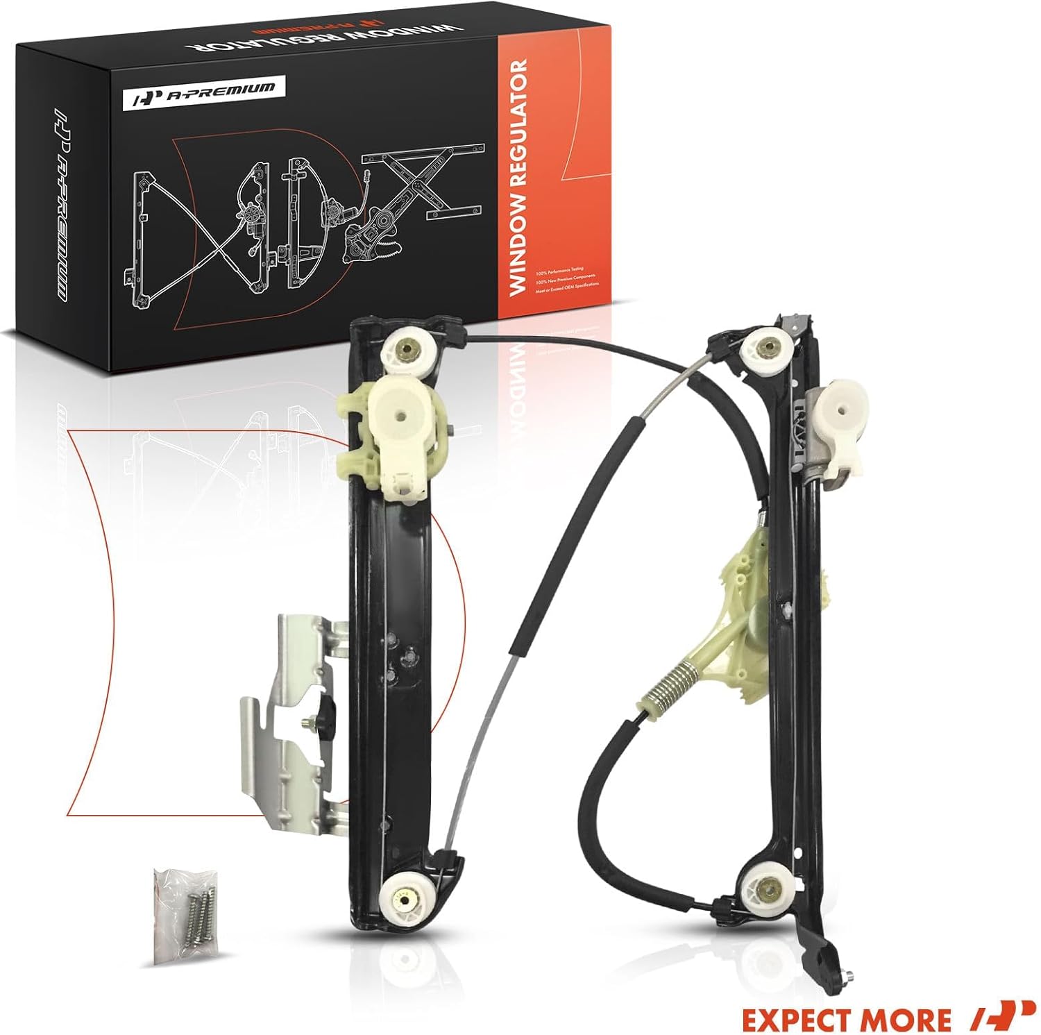 A-Premium Power Window Regulator Rear Passenger Side Compatible with BMW 640i 2013-2018, 640i xDrive Gran Coupe, 650i, 640i 650i Gran Coupe, 640i 650i xDrive, M6, Without Motor