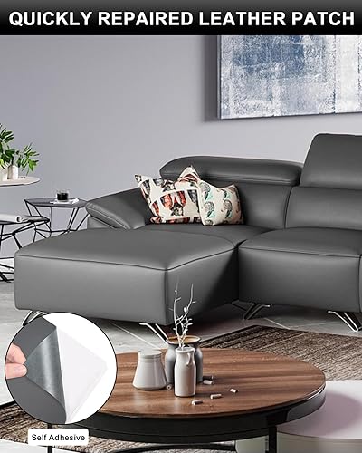 Miniatura 4 de Numola Parche de reparación autoadhesivo, parche de sofá antiarañazos para sofá, asiento de automóvil, tapicería de muebles de bricolaje, bolsos,