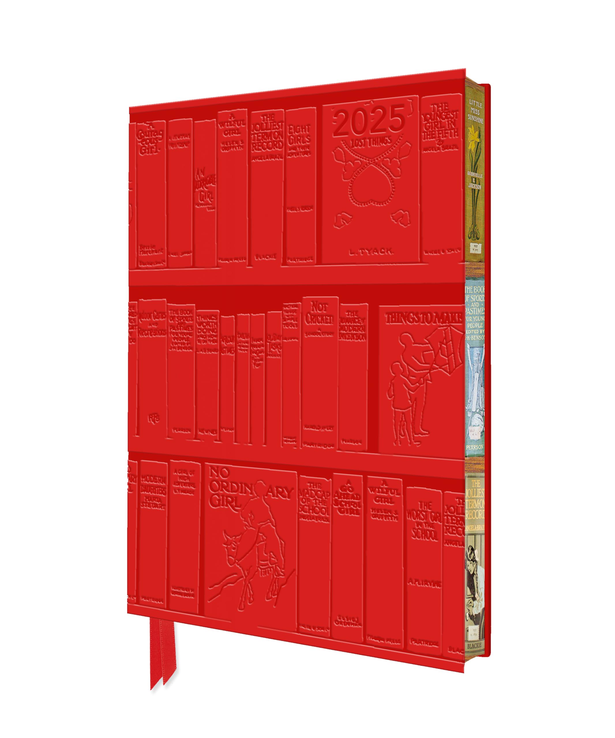 Bodleian Libraries: Bookshelves 2025 Artisan Art Vegan Leather Diary Planner - Page to View with Notes