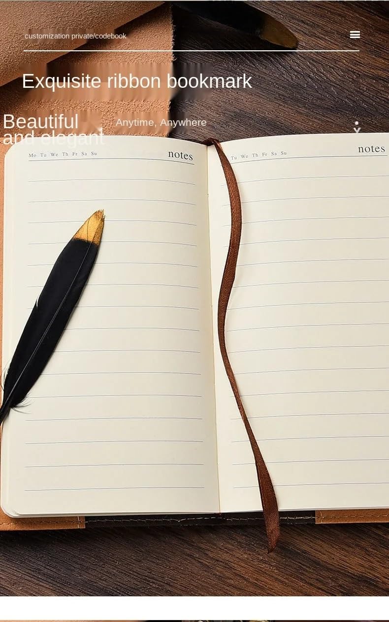 Carnet Mot De Passe 200 Pages A5A6 Code avec Serrure Journal Livre Bloc-Notes Agenda Planificateur Rétro Cahier Simple Main Compte Livre Journal(A5,150sheets)
