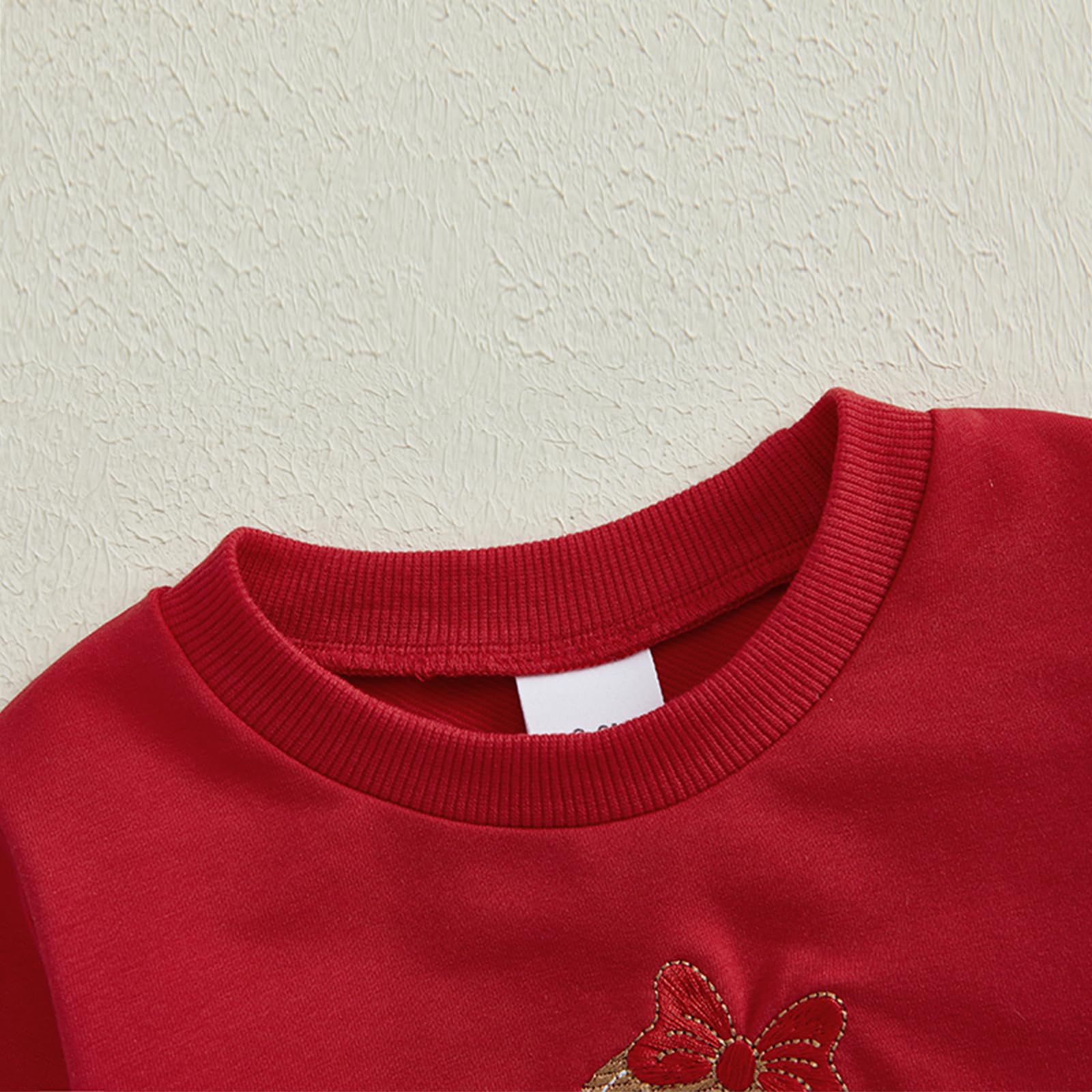 Bonangber Baby Girl Christmas Outfit Girls Christmas Dress Long Sleeve Sweatshirt Party Tulle Dress Toddler Fall Winter Outfit(A-Red Gingerbread Man,3-4T)