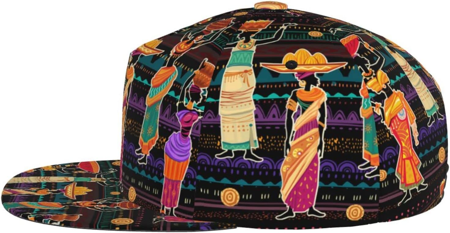 African Baseball Cap African Women Cap Flat Brim Summer Fashion Hat African Cap for Women Men