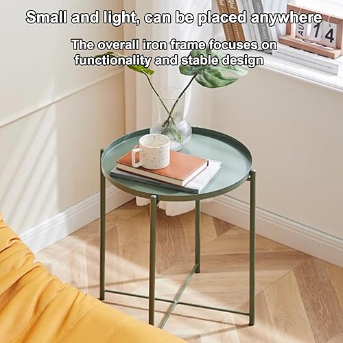 Miniatura 7 de Mesa auxiliar de Sode pequeña, mesa auxiliar para sala de estar, mesa auxiliar de metal, mesa auxiliar redonda, sofá, mesa auxiliar redonda, sala de