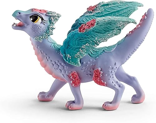 Miniatura 10 de Schleich Bayala - Set de juguete de 2 piezas de dragón de flores y bebé - Lindas figuras de dragón para niñas y niños - Figuras de animales de hadas