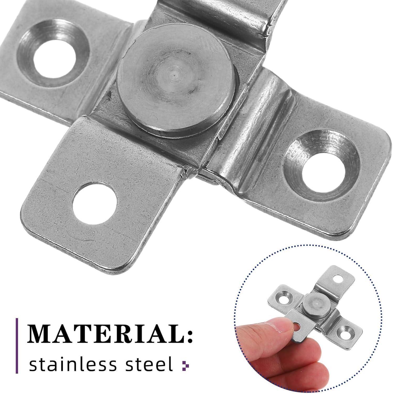 2pcs Stainless Steel Torque Pivot Hinges for Wardrobe Cabinets