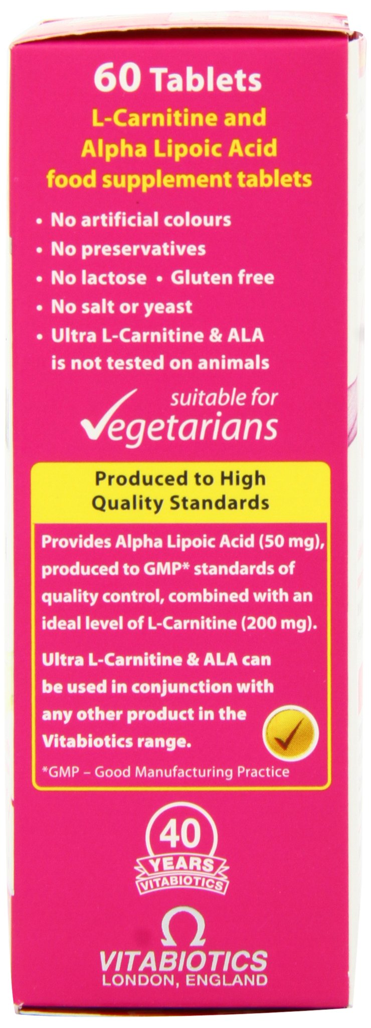 حبوب ultra l carnitine & ala Vitabiotics Ultra L-Carnitine and ALA