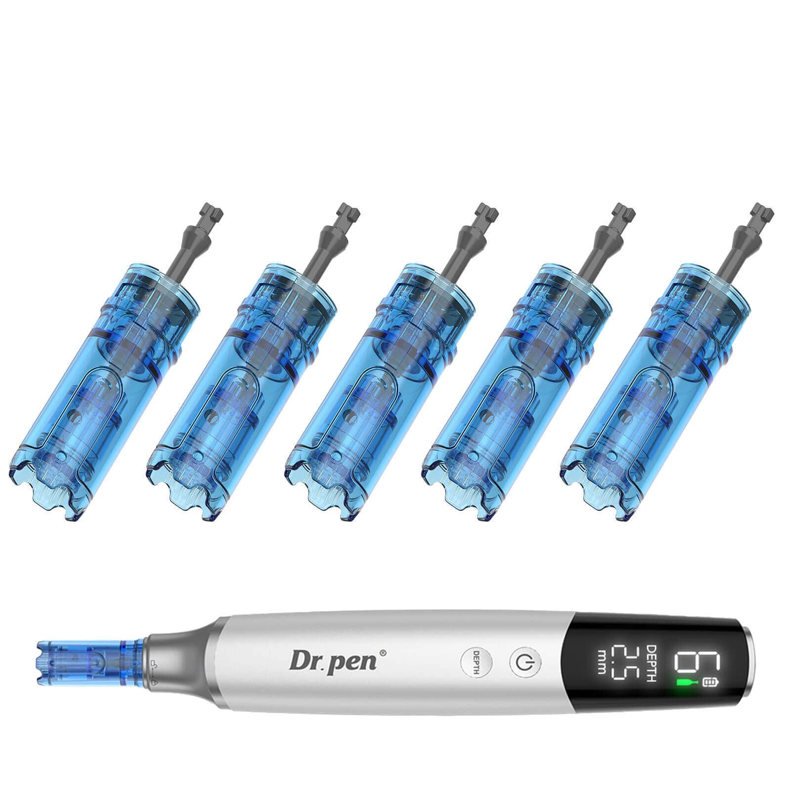 dr pen m9 ersatzkartuschen 18 pin 5 stueck sterile einweg kosmetische spitzen fuer gleichmaessige oberflaeche glattes hautbild gesicht hals routine twist lock passend fuer dr pen m9 hautpflege