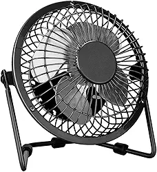 ALFACELL Ventilador de Mesa Mine 4 com suporte de ferro USB