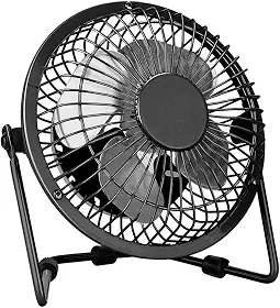 ALFACELL Ventilador de Mesa Mine 4 com suporte de ferro USB