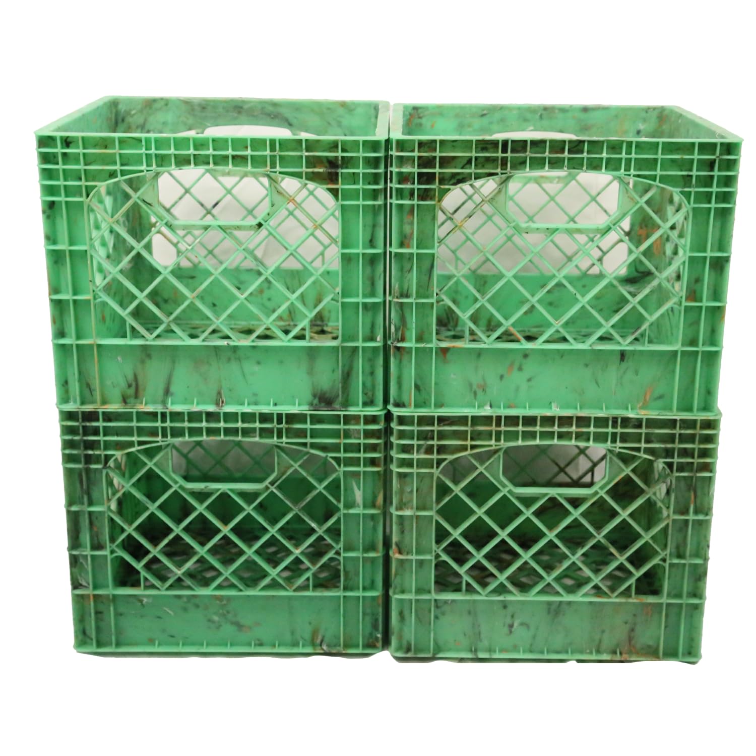 Caisse à lait polyvalente rigide bac de rangement plastique carré 33x33x28 cm JEZERO camouflage