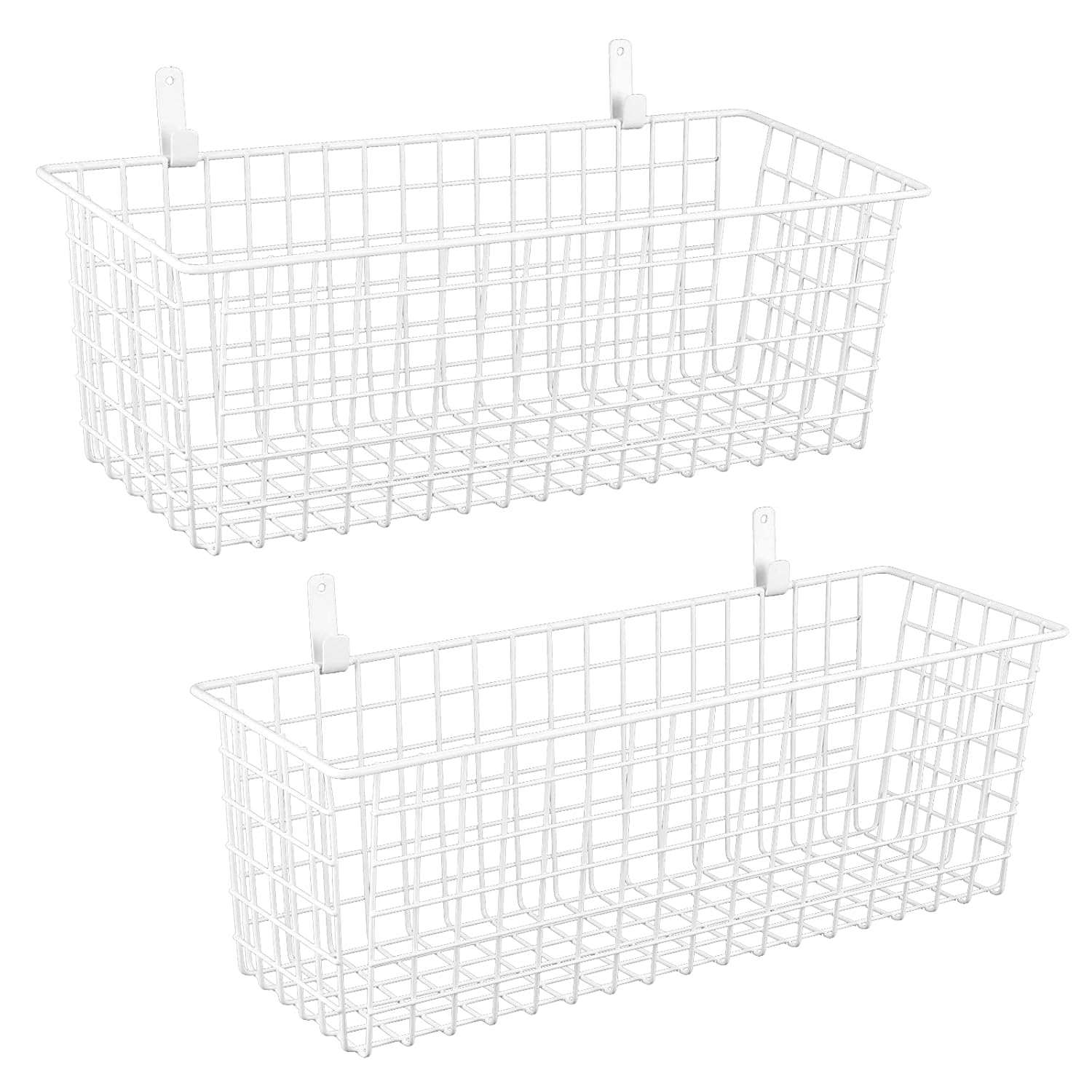 SKY MORE Wire Storage Baskets Durable Wire Baskets for Storage Wall Mount, Extra Large Hanging