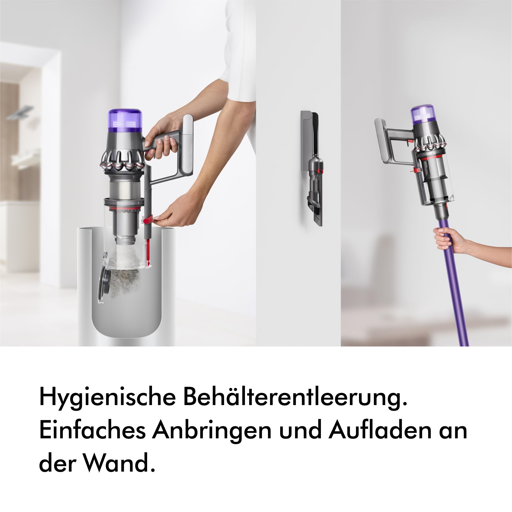 Dyson V11™ Advanced Kabelloser Staubsauger, 200 Airwatt, 60 Minuten Laufzeit, Haarentwirrungstechnologie, Hand- und Bodenstaubsauger (Nickel/Violett)