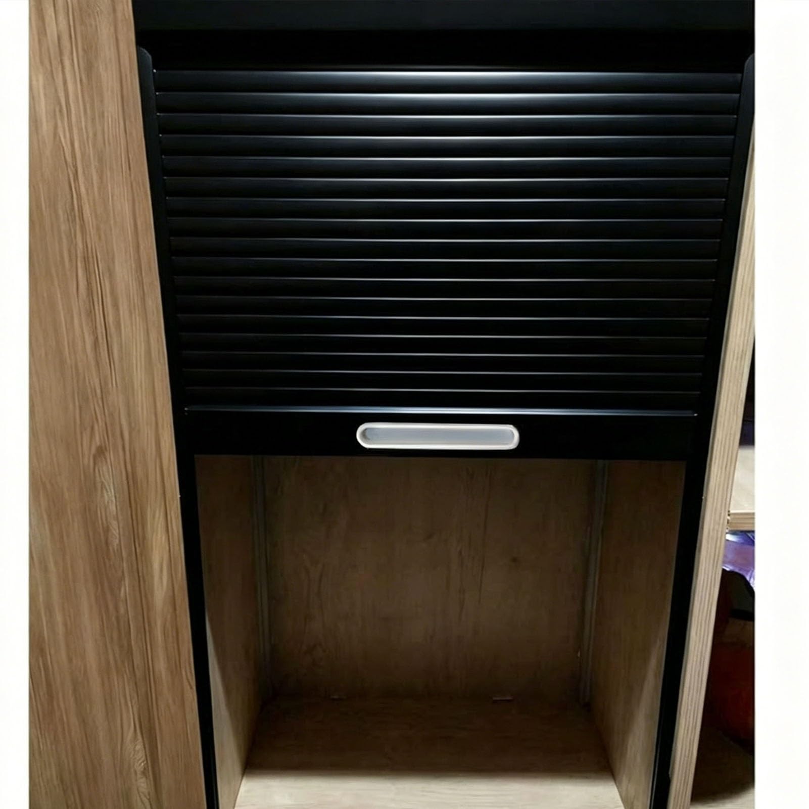 Innovz Black ABS Tambour Cabinet Door, Roll Up Sliding Cabinet Door Kit for Kitchen Pantry, RV Cabinets, Office Storage and Workbench Enclosures(51x66cm(20x26in))