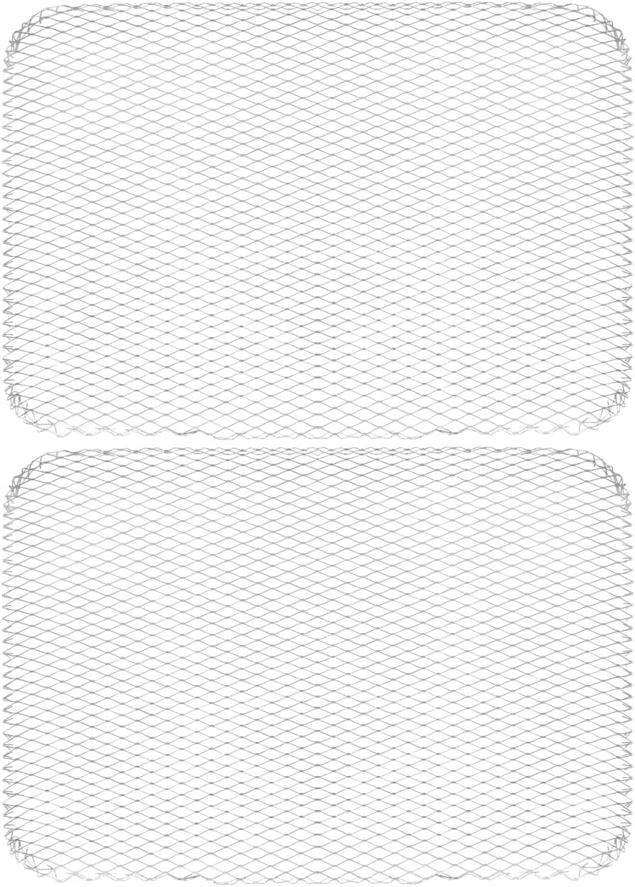 BESPORTBLE Grill Topper: 10 Pack BBQ Disposable Grill Toppers Mesh Grilling Mats for Outdoor, Aluminum Disposable Barbecue Grate Liners - Prevent Food from Falling, 15.2x12.09 Inch