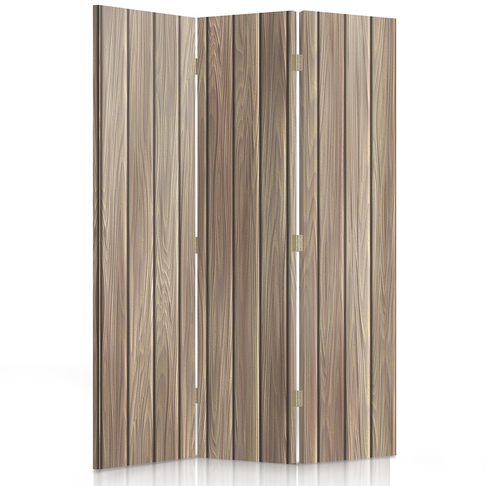 Feeby Paravent Planches 110x150 cm Une Seule Côté Cloison de séparation Écran Pliant Foto Paravent Interieur Décoratif Mur Espagnol Impression sur Toile Chambre d'enfant Salon Bureau Marron