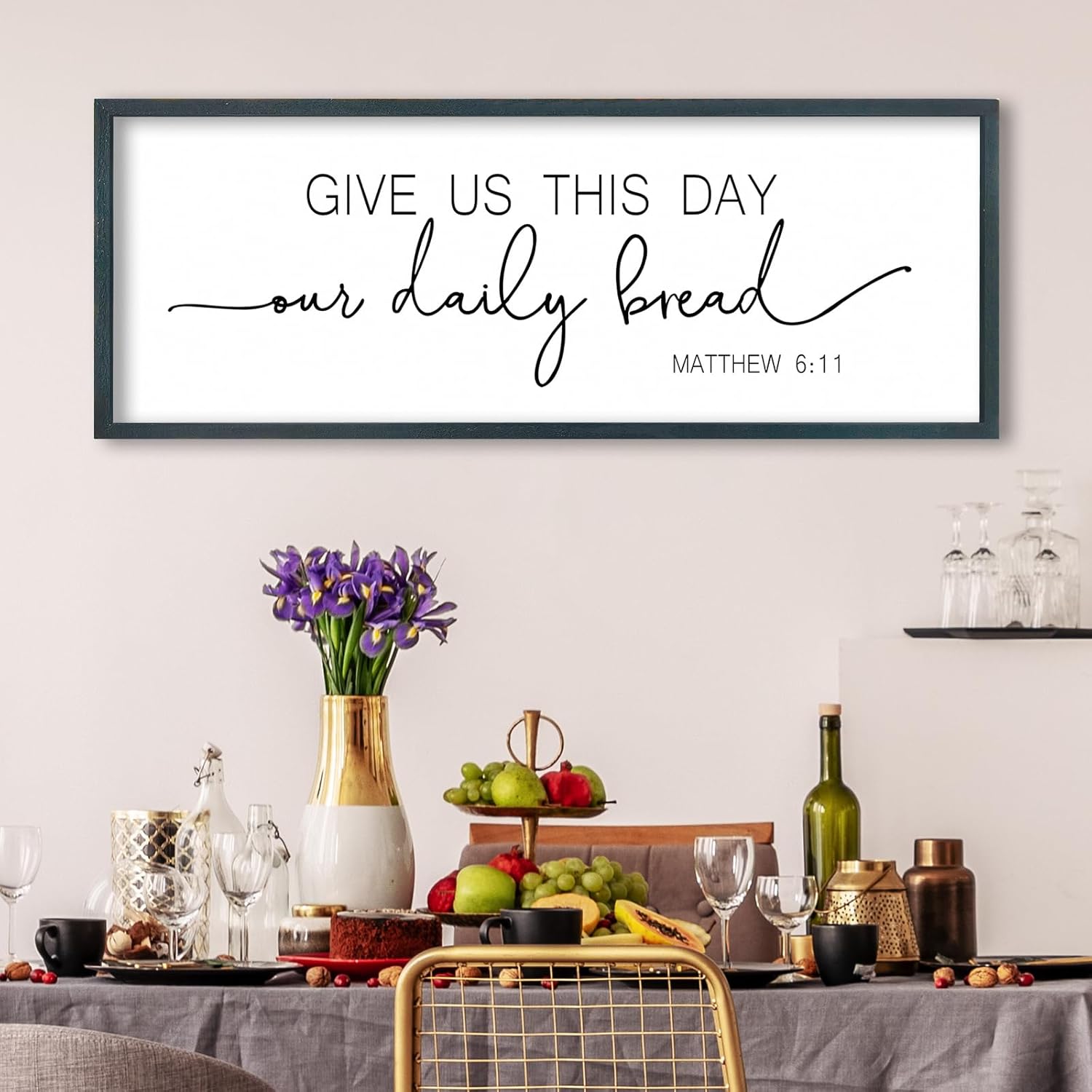 Give us this day our daily bread matthew 6:11 framed wall art 