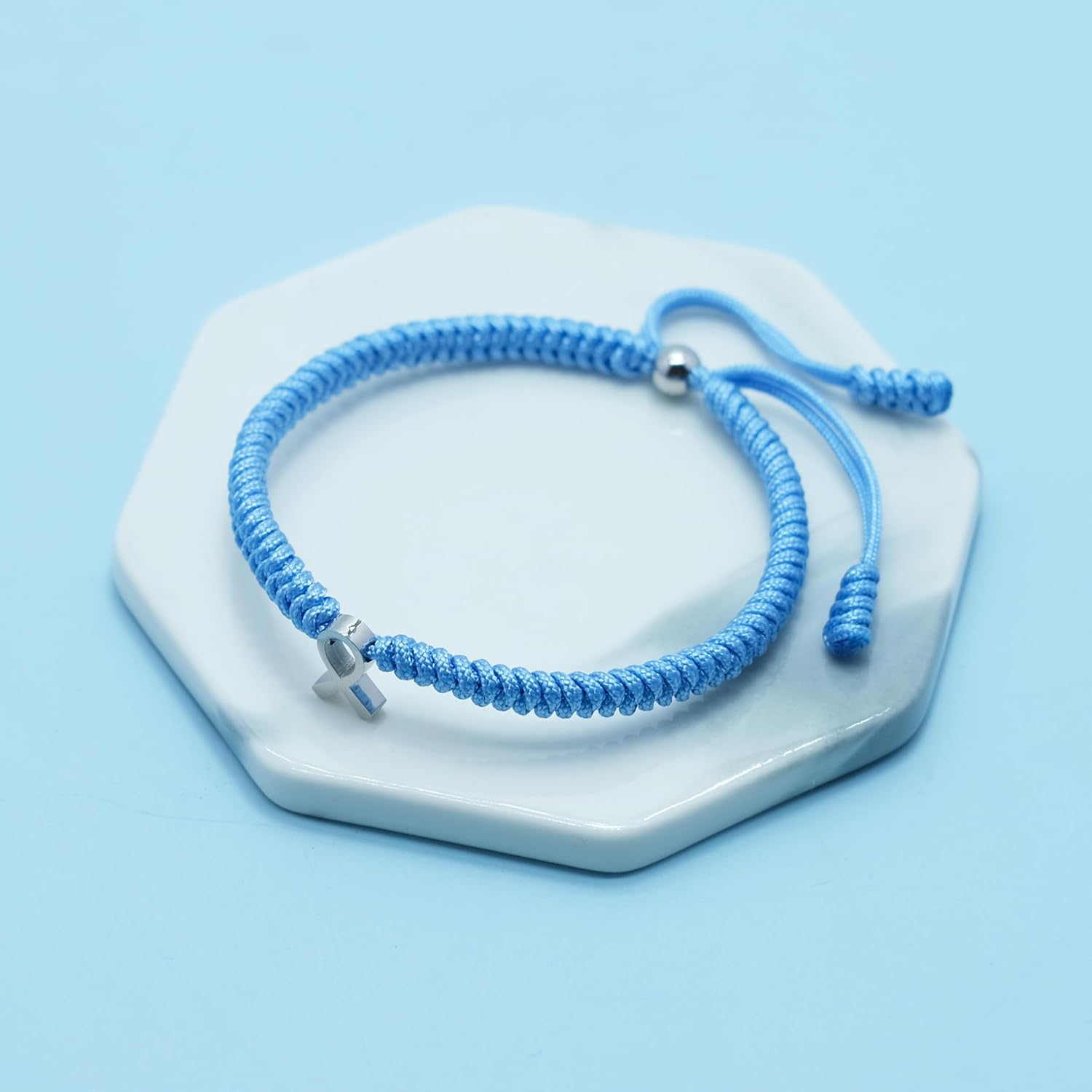 LAMIBEE Bracelet For A Cause, Awareness Ribbon Bangle Bracelets, Wristbands Get Well Soon, Protection Surfer String Bracelet for Men, Women Boho Amulet Style - Image 3