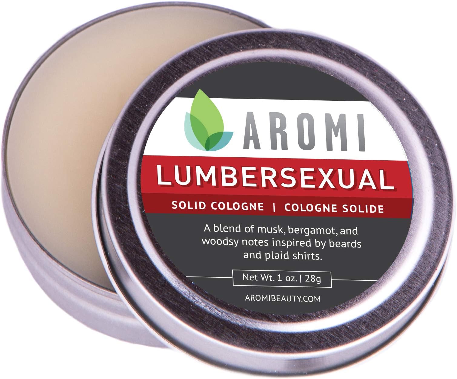 Aromi Solid Cologne for Men | Cashmere Woods, Bergamot, and Musk Fragrance, Father's Day Gift, Travel, Vegan, Wax Scent, 1.0 ounce | (Lumbersexual)