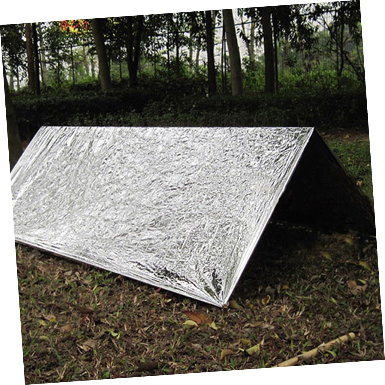 Toyvian 2Pcs Emergency Thermal Blanket Survival Foil Space Blanket Gold Silver Lightweight Portable for Camping Outdoor Activities and Emergency