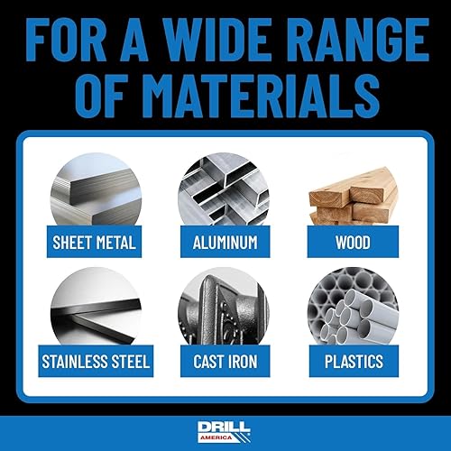 Miniatura 7 de Juego de 25 brocas Drill America de la serie Killer Force en estuche redondo, longitud jobber, de alta resistencia, brocas de acero de alta