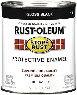 Enamel Paint, Gloss Black, Solvent, 1 qt.