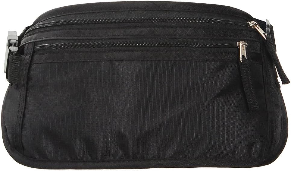 MinYuocom Money Belt with RFID Blocking Travel Wallet for Passport Tickets Cash Credit Cards MZBJ034B