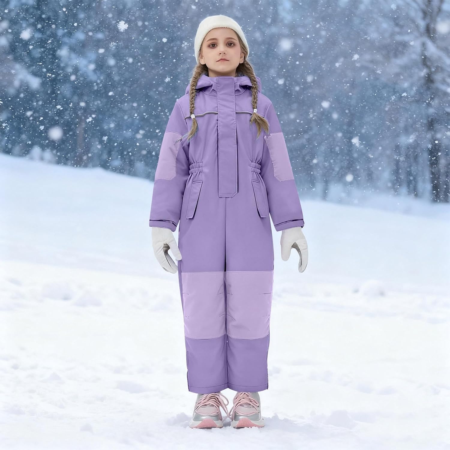 Snow Suit for Kids Boys Girls One Piece Waterproof Windproof Winter Outdoor Insulated Overalls Snowboarding Ski Suits