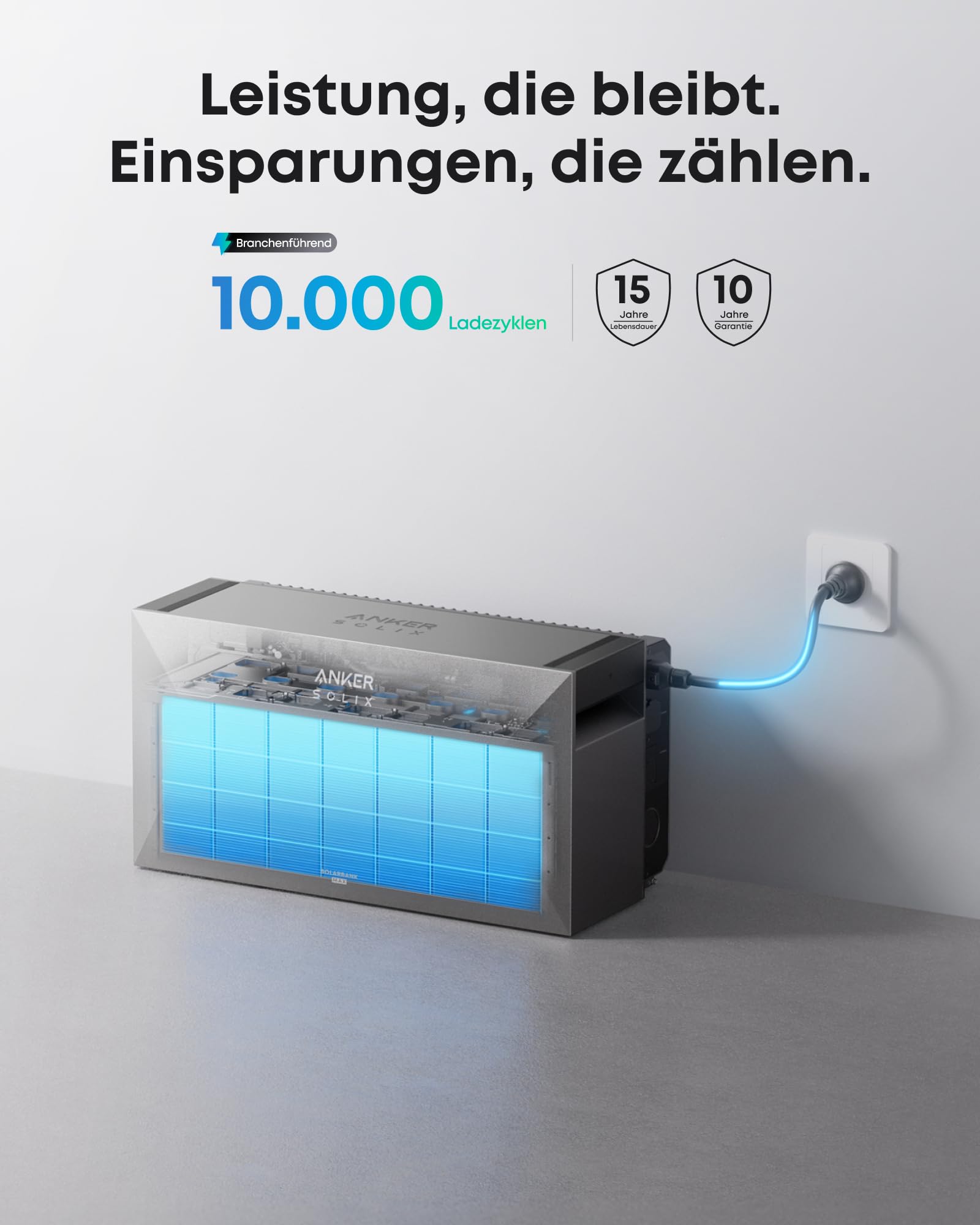 Anker SOLIX Solarbank Max AC, Balkonkraftwerk mit Speicher 7Kwh 3500W, All-in-One Plug&Play Heimspeicher, 10000 Zyklen, 5 Min Installation, Solaranlage mit Wechselrichter