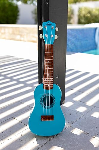 Miniatura 8 de KaKo'o Music Pacific Blue - Ukelele soprano galardonado con el premio – Afinadores de metal y cuerdas de nailon de alta calidad – Libro guía