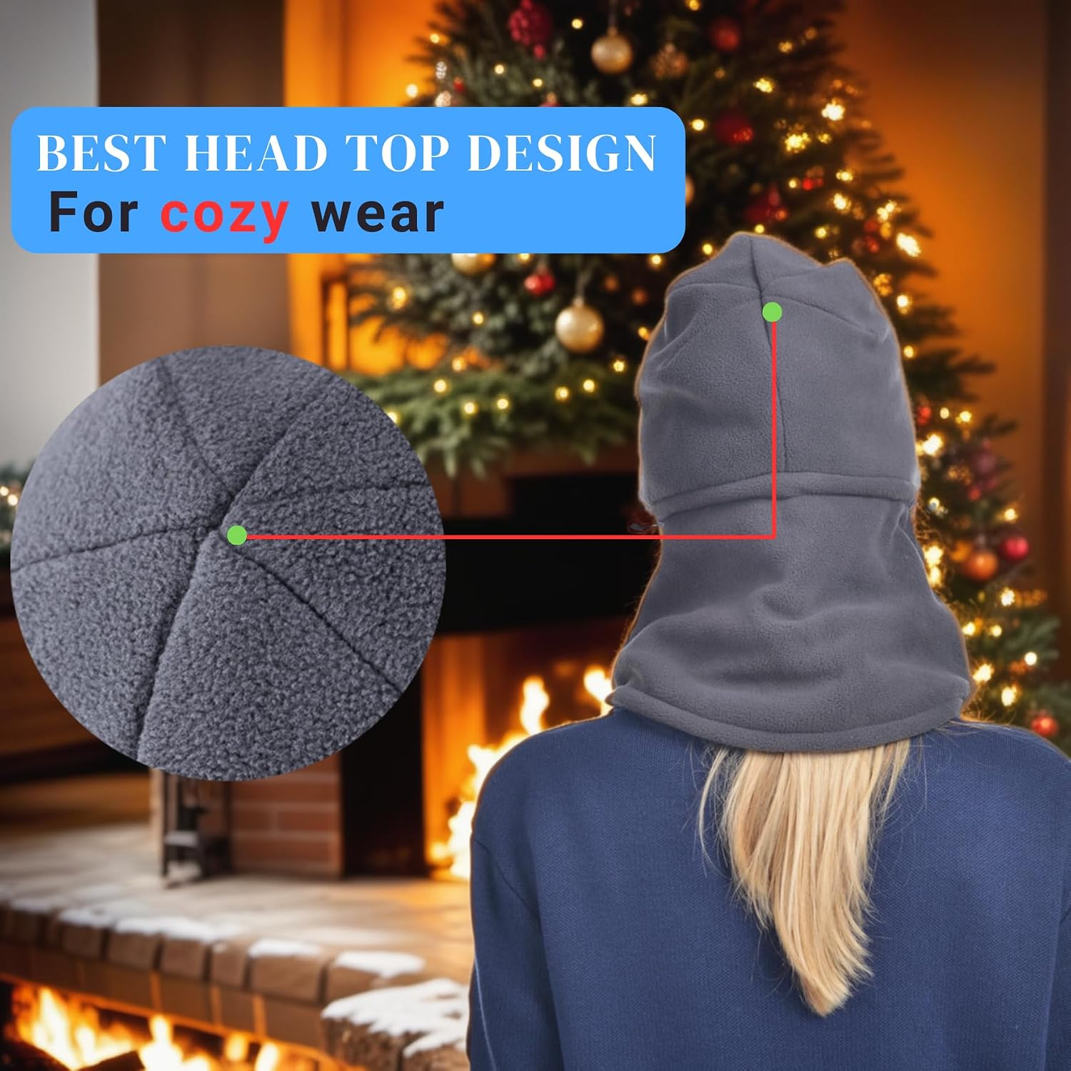 USHAKE Fleece Balaclava Women Ski Face Mask for Winter Under Armour Face Warmer for Womens