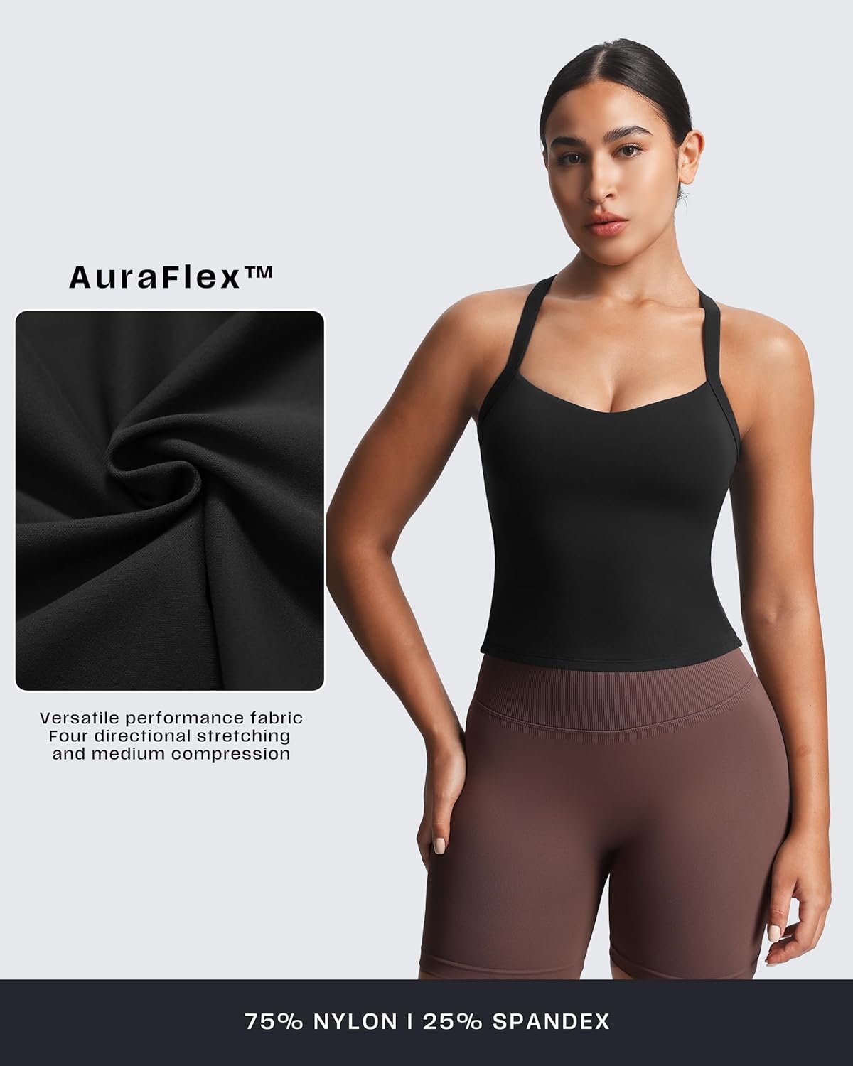 Aoxjox Women's Workout Sleeveless Lola Longline Tank Fitness Training Gym Yoga Crop Tanks - Image 5