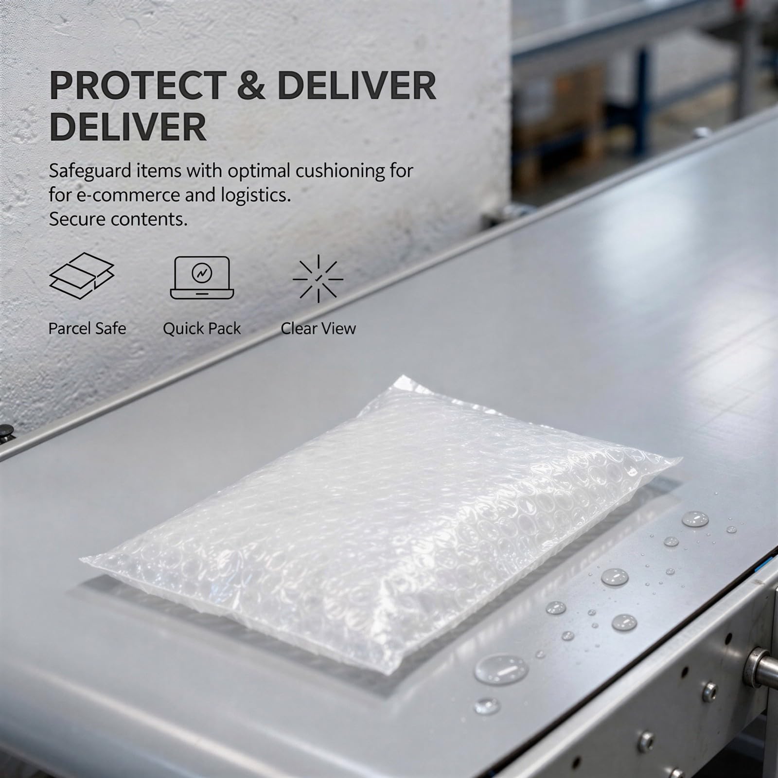 300 Stück selbstklebende Luftpolsterbeutel, 7,9 x 9,9 cm, transparente Luftpolsterfolie, einlagige Luftpolsterfolie für zerbrechliche Gegenstände, Umzug und Lagerung, E-Commerce-Verpackung