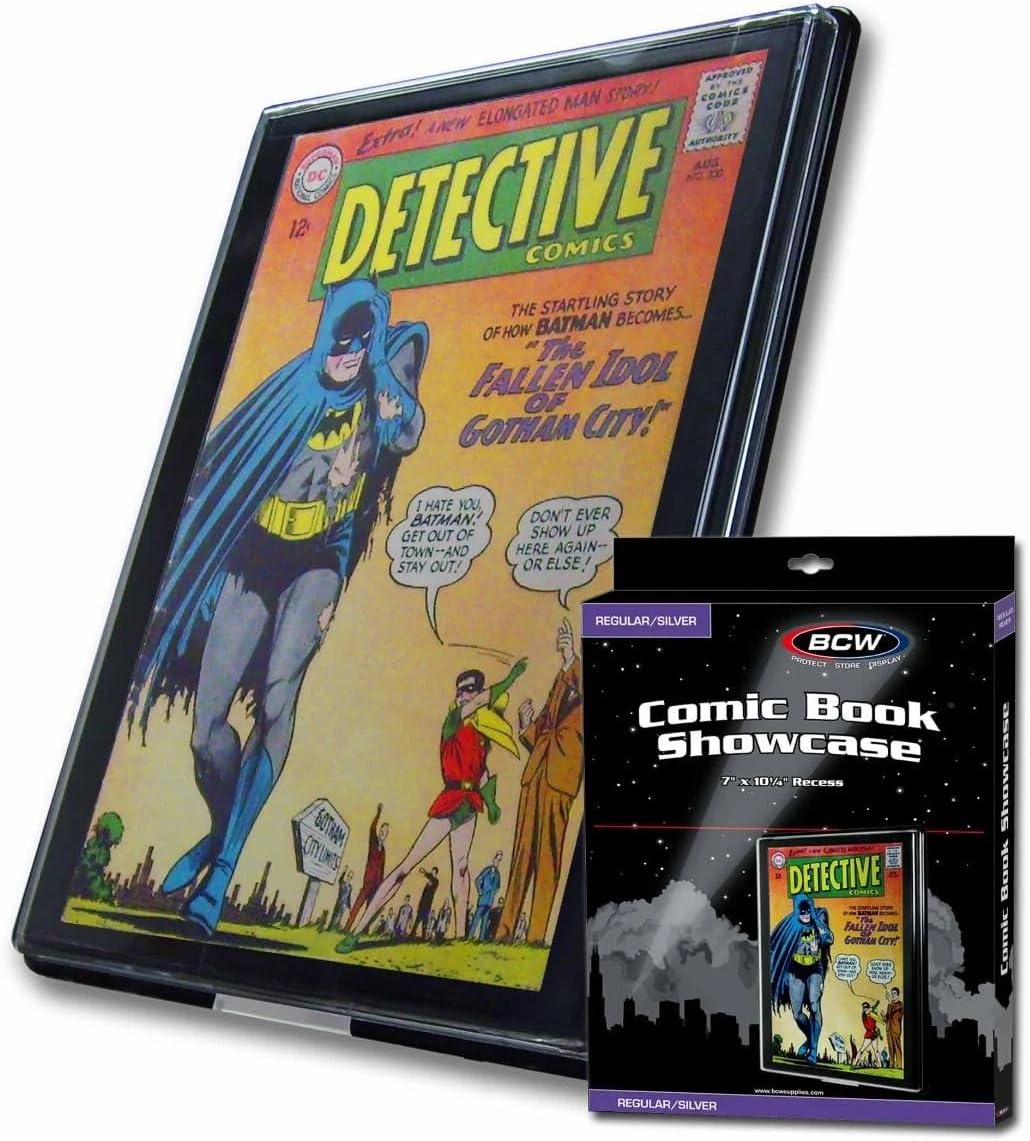 BCW Comic Book Showcase Frames 3-Pack | Crystal Clear Modern Age Comic Display Cases | Wall-Mount Holders for Collectors