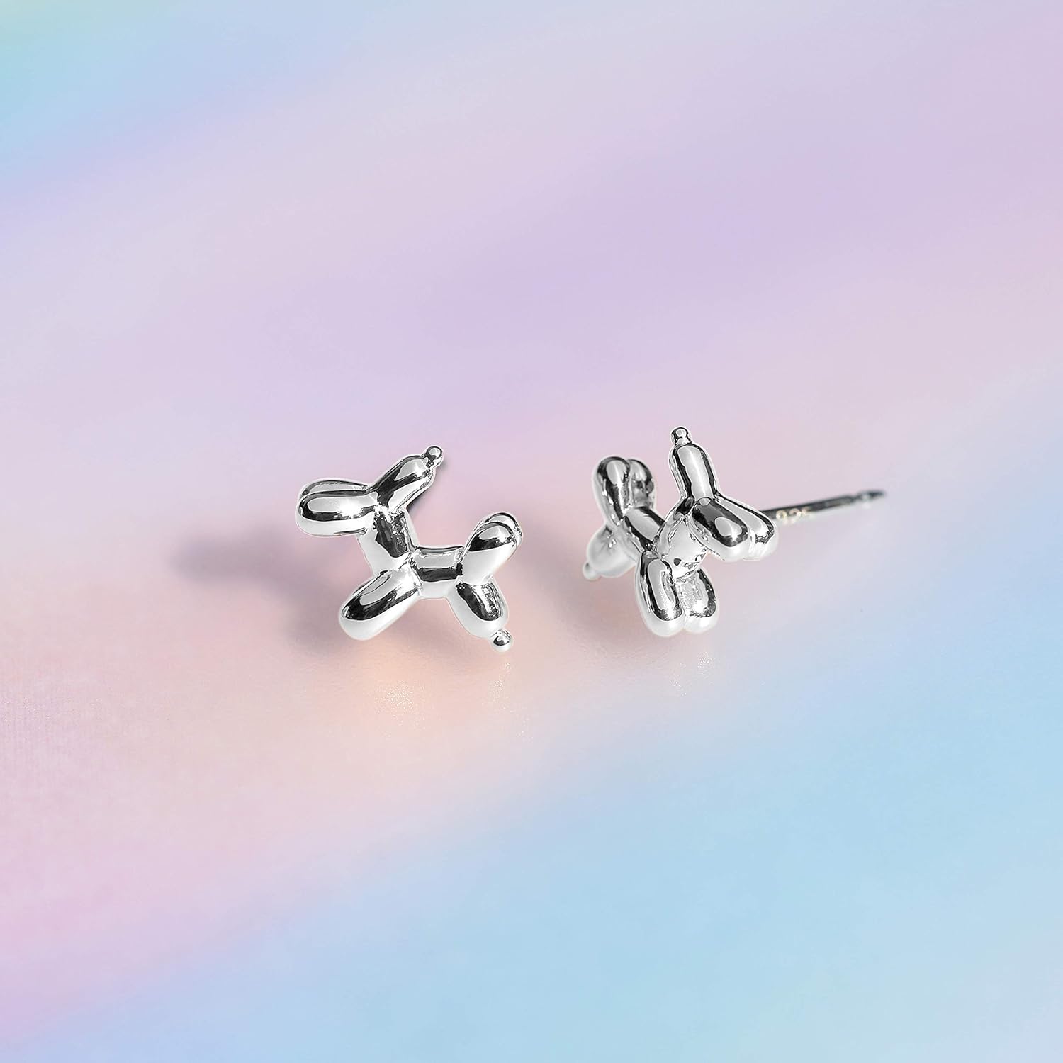 Boma Jewelry Sterling Silver Balloon Animal Dog Stud Earrings - Image 4