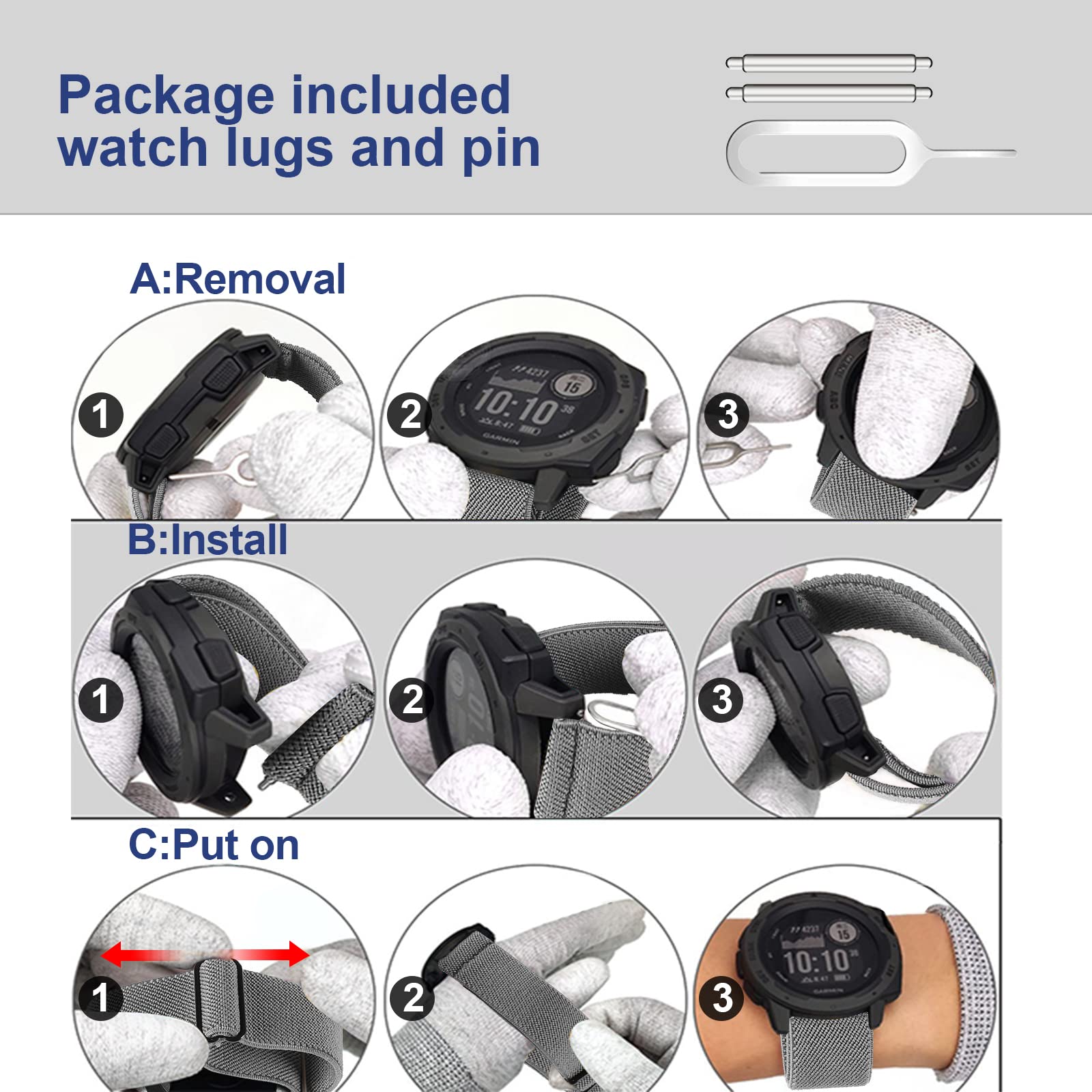 Strap Garmin Instinct Elastic Loop - Image 4