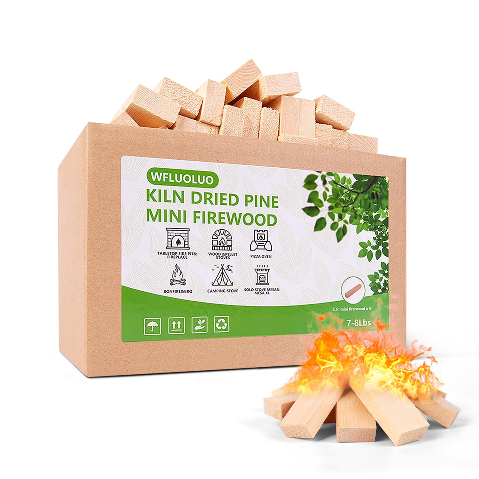 Mini Firewood 3.5'' Lengths Pine Kiln Dried Firewood Great Solo Stove Accessories Tool Prefect for Solo Stove Mesa, Tabletop Fire Pit, Solo Stove Mesa Sticks Wood-picture-44
