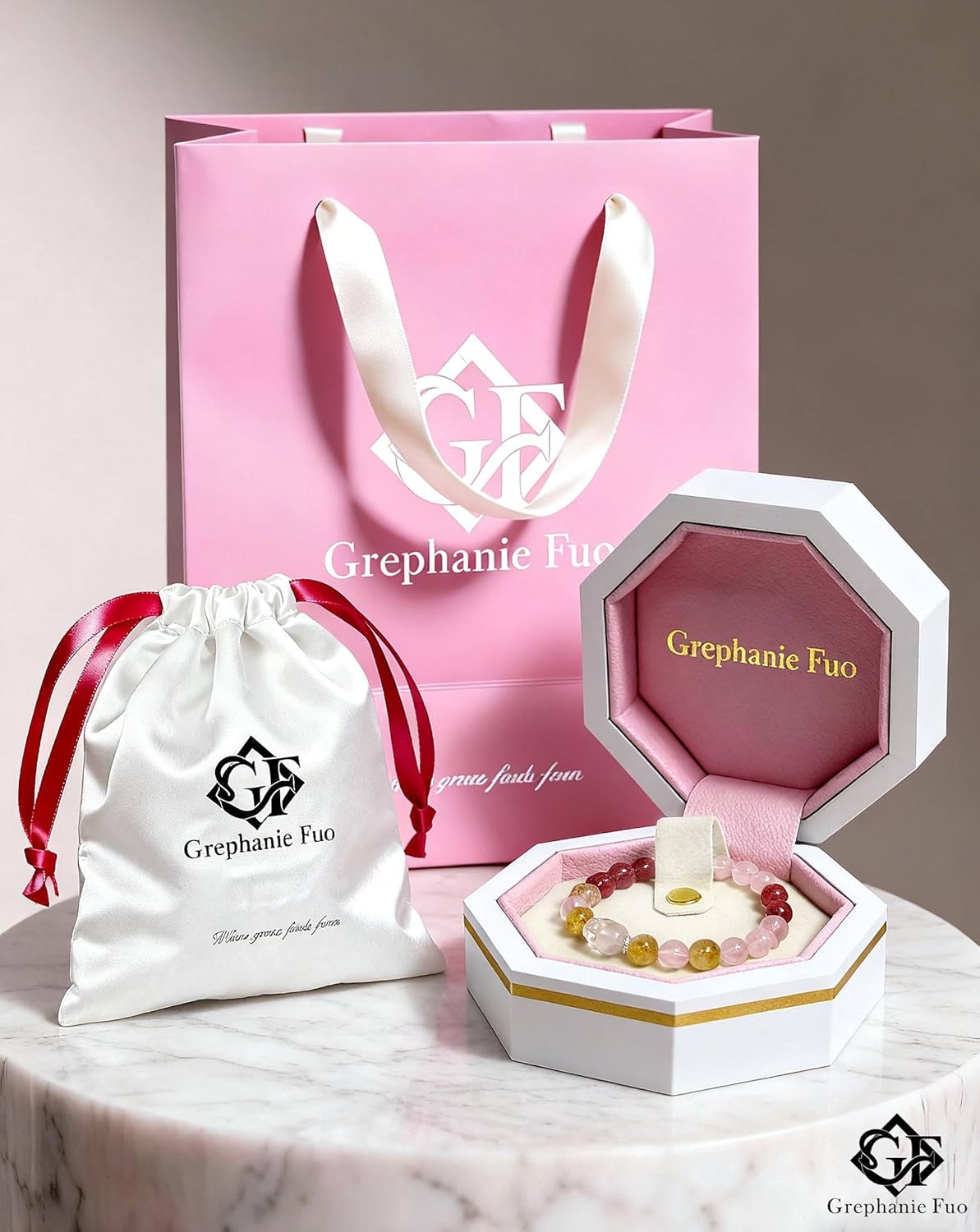 Natural Gemstone Bead Stretch Bracelet, Yoga Beaded Bracelet For Stress Relieve, Soothing Stretchable Elastic Bracelet for Women, Impeccable Gift for Birthday Valentine's Day - Image 5