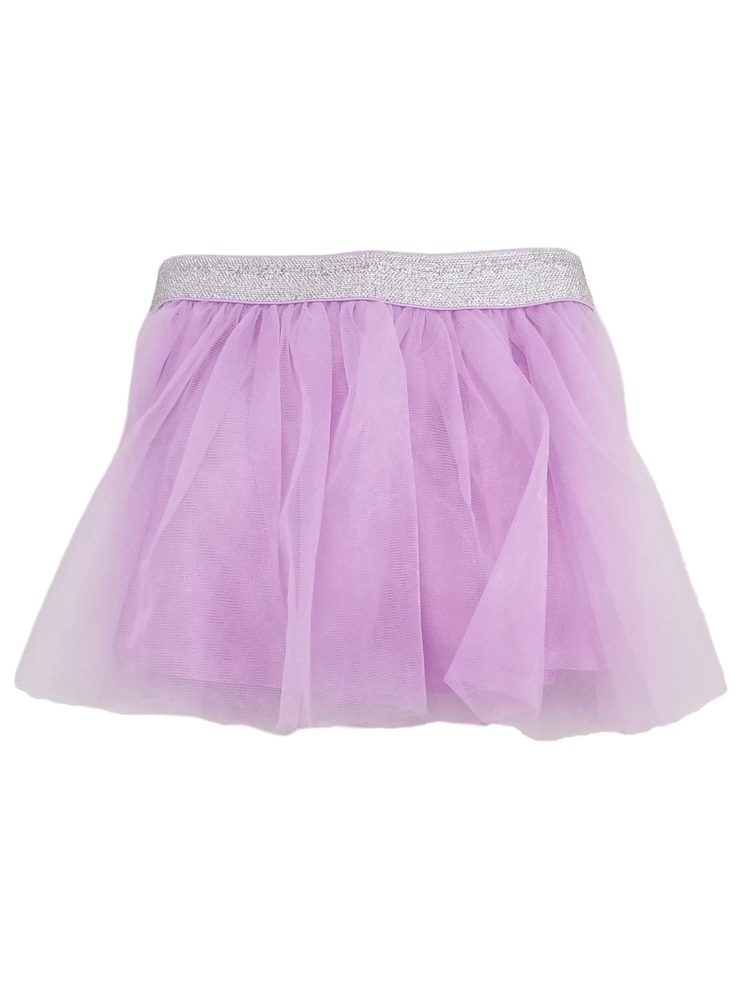GaranimalsInfant Girls Light Lilac Purple Sparkly Tulle Tutu Skirt Silver