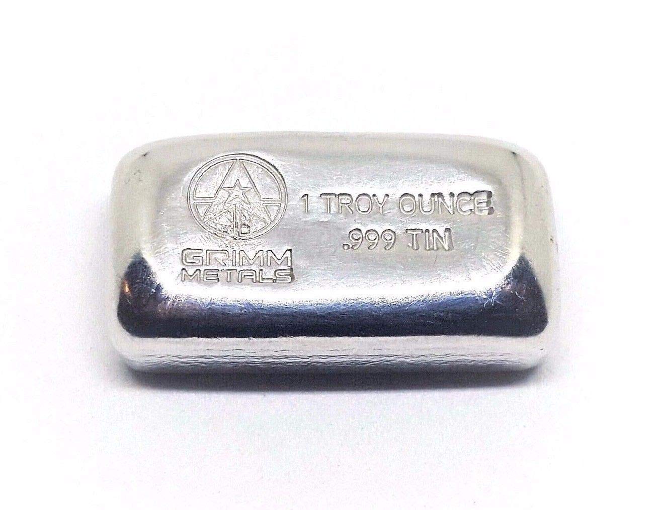 Sammlung von Zinnbarren (Sn) verschiedener Gewichte: (Zinnbarren 1oz)